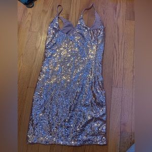 mini dress gold